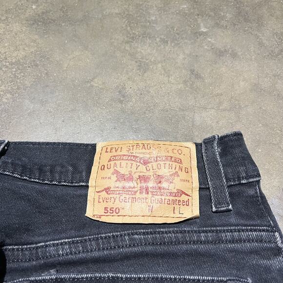 Vintage 90s Levi's 550 Black Relaxed Fit Jeans 30x30 - Picture 3 of 5